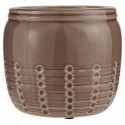 cache pot decoratif ceramique emaille craquele taupe ib laursen