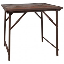 table carree bois rustique recycle ancien style campagne ib laursen unique