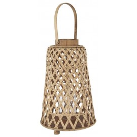 lanterne ronde decorative bois bambou tresse ib laursen