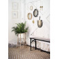 Miroir mural rond cadre bambou campagne Madam Stoltz