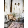 panier jonc de mer tresse motif geometrique noir madam stoltz