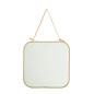 Petit miroir bords arrondis Madam Stoltz laiton Petit miroir bords arrondis Madam Stoltz laiton