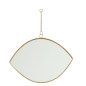 Petit miroir à suspendre forme oeil laiton Madam Stoltz