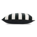 hk living coussin carre velours rayures noir et blanc 50 x 50 cm