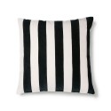 Coussin carré velours rayures noir blanc HK Living