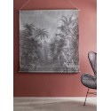 hk living affiche toile murale xxl jungle coton imprime baguettes bois