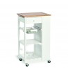 meuble rangement cuisine desserte bois blanc zeller