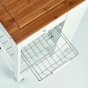 meuble rangement cuisine desserte bois blanc zeller