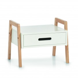 petit meuble etagere avec tiroir empilable bois blanc zeller