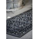 grand tapis de bain caoutchouc noir style retro filigrane ib laursen