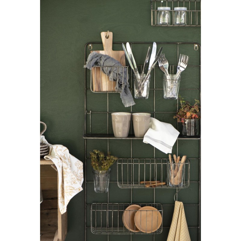 etagere a poser rangement cuisine metal grillage deco campagne chic ib  laursen 7221-25