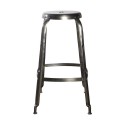 house doctor define tabouret de bar haut metal argent style vintage