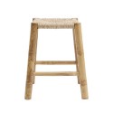 Tabouret bois bambou naturel jonc de mer House Doctor Kalyan