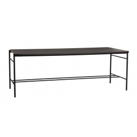 hubsch table moderne salle a manger bois noir metal