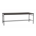 hubsch table moderne salle a manger bois noir metal