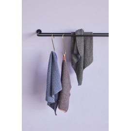 Barre murale porte-serviette métal Hübsch Pipe noir