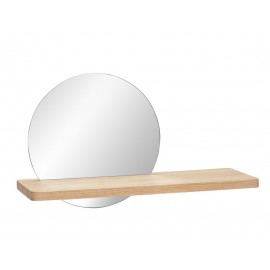 Miroir mural étagère épuré bois design scandinave Hübsch