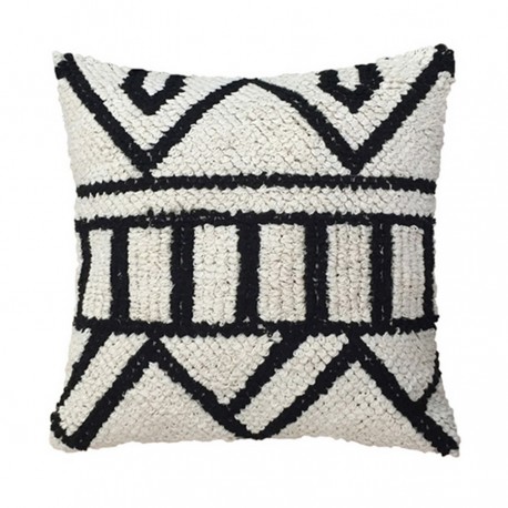 Cousin tricot blanc noir motif ethnique HK Living