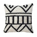 hk living cousin tricot blanc noir motif ethnique 50 x 50 cm