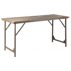 ib laursen unique table a manger rustique bois recycle 60 x 150 cm