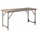 ib laursen unique table a manger rustique bois recycle 60 x 150 cm