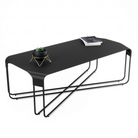 Table basse rectangulaire contemporaine métal Umbra Graph noir