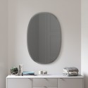 umbra bevy miroir mural ovale biseaute teinte gris