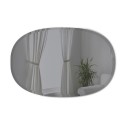 umbra bevy miroir mural ovale biseaute teinte gris