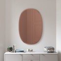 umbra bevy grand miroir ovale biseaute mural teinte rose cuivre