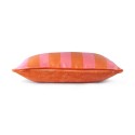 hk living coussin satin velours rayures orange rose