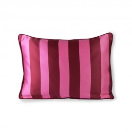 Coussin rayé satin velours HK Living