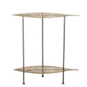 bloomingville table d appoint forme de feuille metal dore