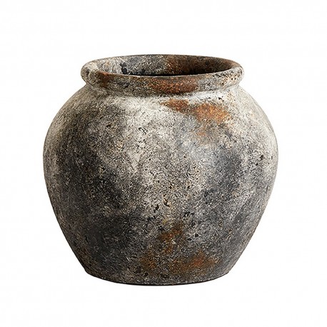 Vase pot en terre cuite rustique aspect vieilli Muubs Jar Echo 25