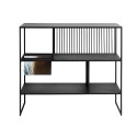 muubs etagere sur pied basse metal noir industriel denver