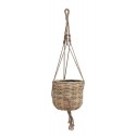 house doctor woven cache pot suspendu rotin tresse naturel corde jute