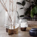 house doctor gravity vase verre support metal brut aspect rouille
