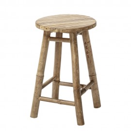 Tabouret rond campagne rustique bois bambou Bloomingville Sole