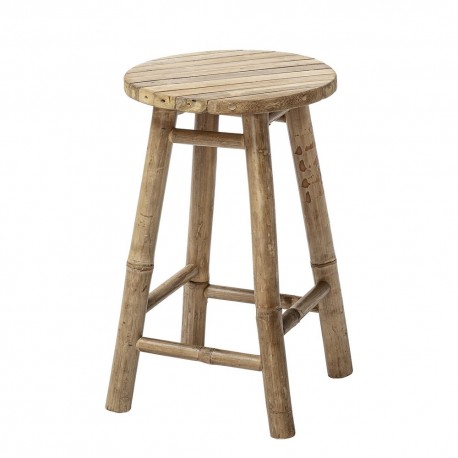 bloomingville tabouret rond campagne rustique bois de bambou