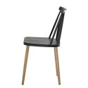 bloomingville chaise style scandinave barreaux noir plastique