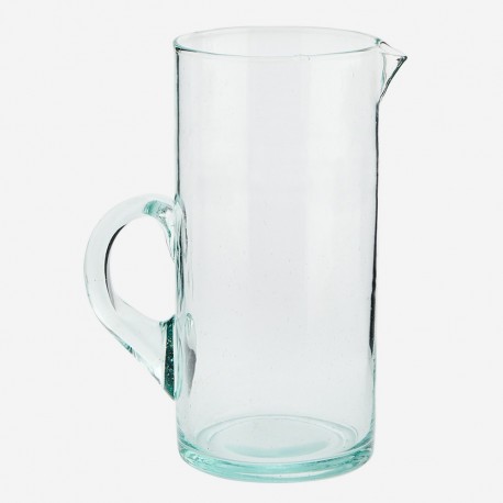 Carafe à eau verre recyclé Madam Stoltz transparent