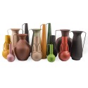 Set de 4 vases contemporains métal peint Pols Potten Roman vert