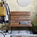 Banc avec dossier style vintage bois métal House Doctor Train