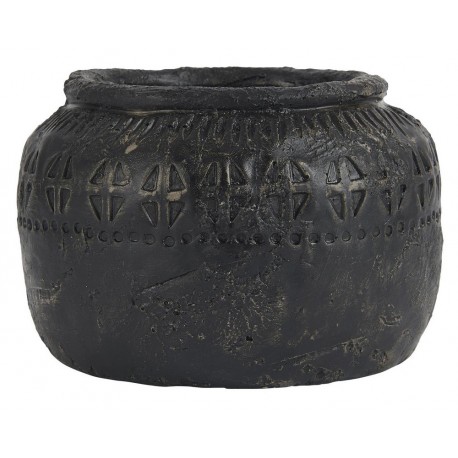 cache pot vintage beton noir ib laursen cesar