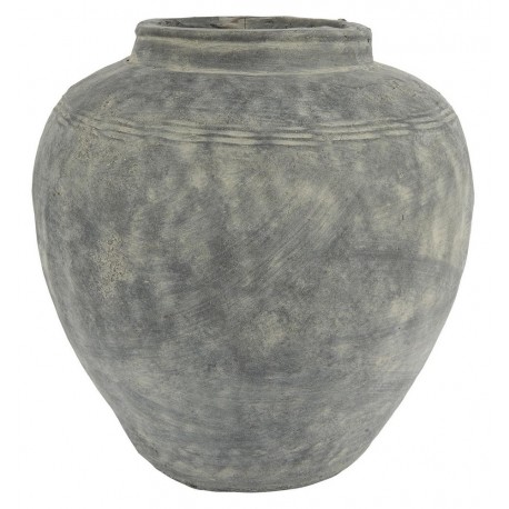 Grande jarre pot en ciment gris vintage IB Laursen Cleopatra