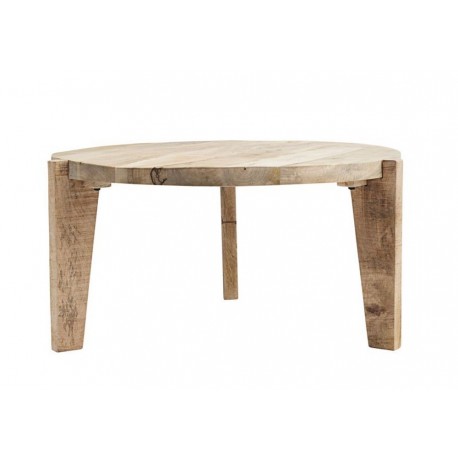 house doctor bali table basse ronde bois manguier clair