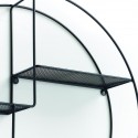 etagere ronde murale metal noir zeller