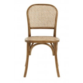 nordal chaise style classique bois naturel rotin