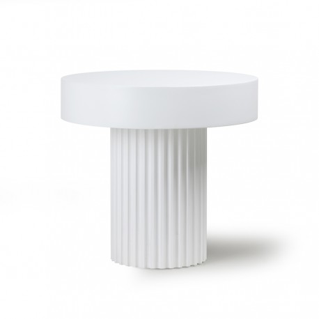 hk living pillar table basse d appoint ronde blanche bois