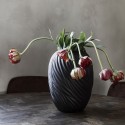 grand vase design verre texture brun fonce house doctor noa