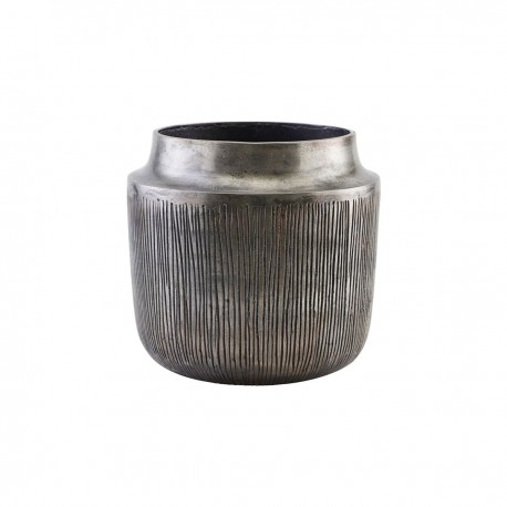 house doctor heylo cache pot metal aluminium texture